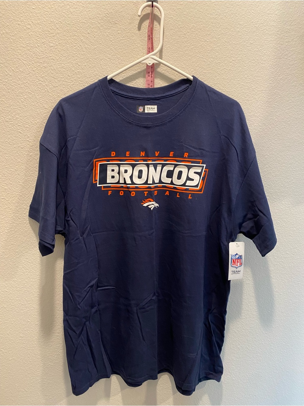 NFL Denver Broncos Navy and Orange Logo Tee